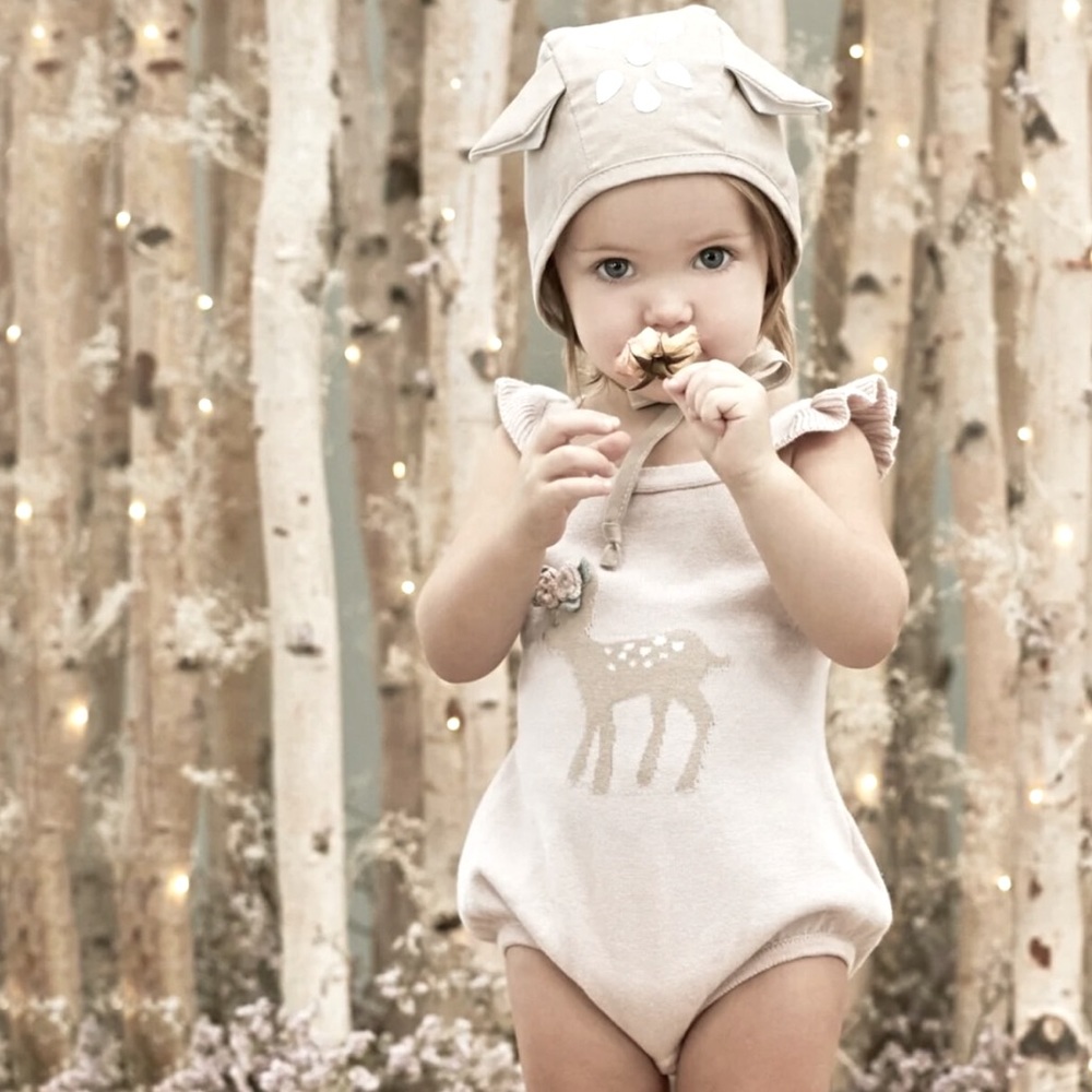 Elegant Baby Fawn Baby
Bubble Romper
